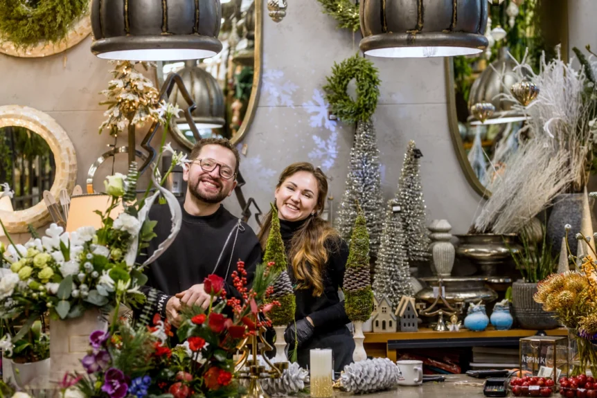 Praca w kwiaciarni w wigilię